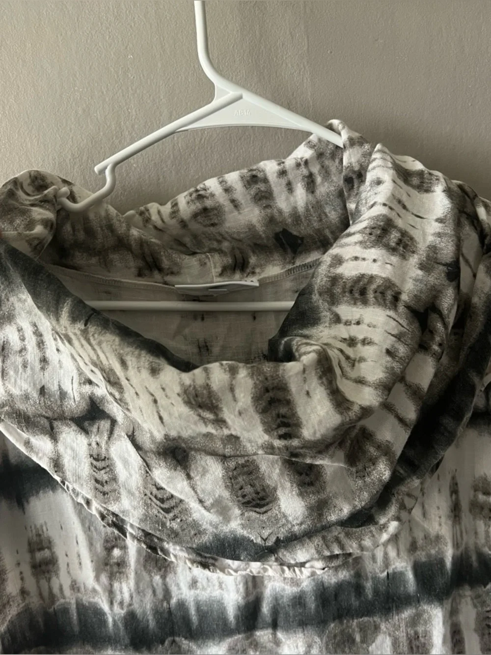 Bryn Walker Noa Cowl Drape Neck Cap Sleeve Asymmetric Linen Tunic Size Large